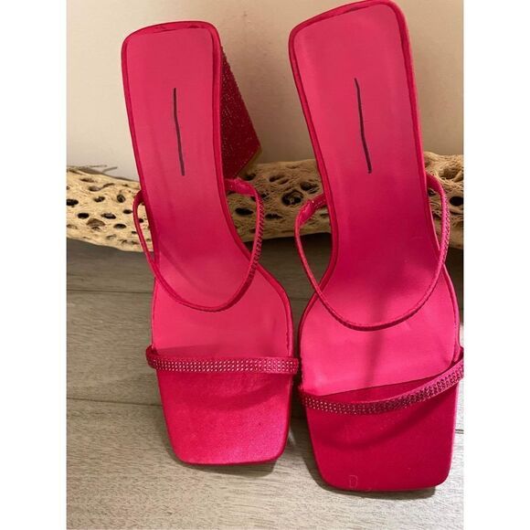 New Billini Pink Glitter Heels Size 7 - Picture 4 of 12